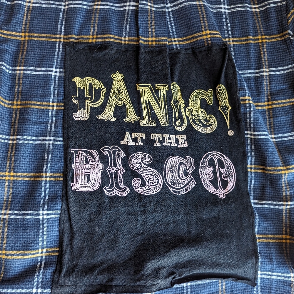 Upcycled panic at the disco flannel